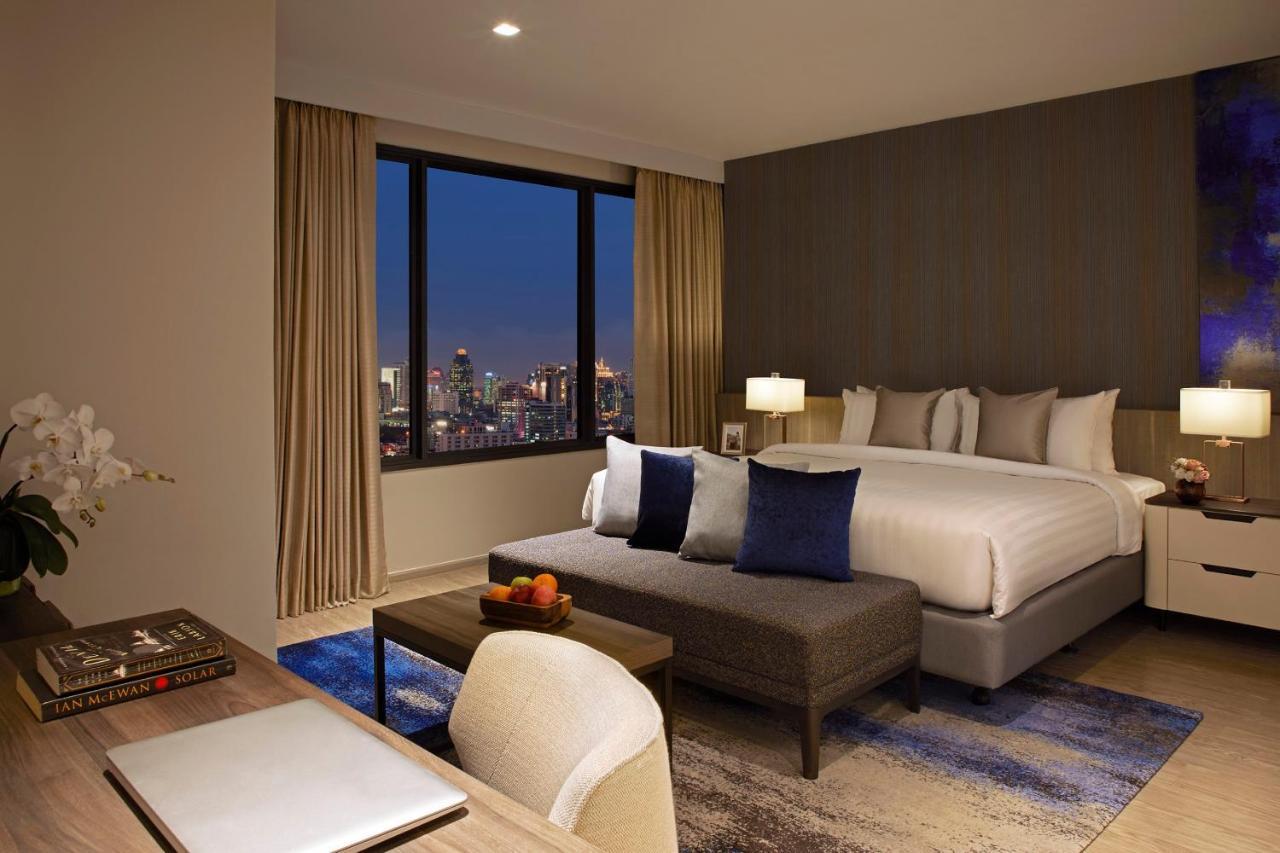 Somerset Rama 9 Bangkok Exteriér fotografie A bedroom at the hotel